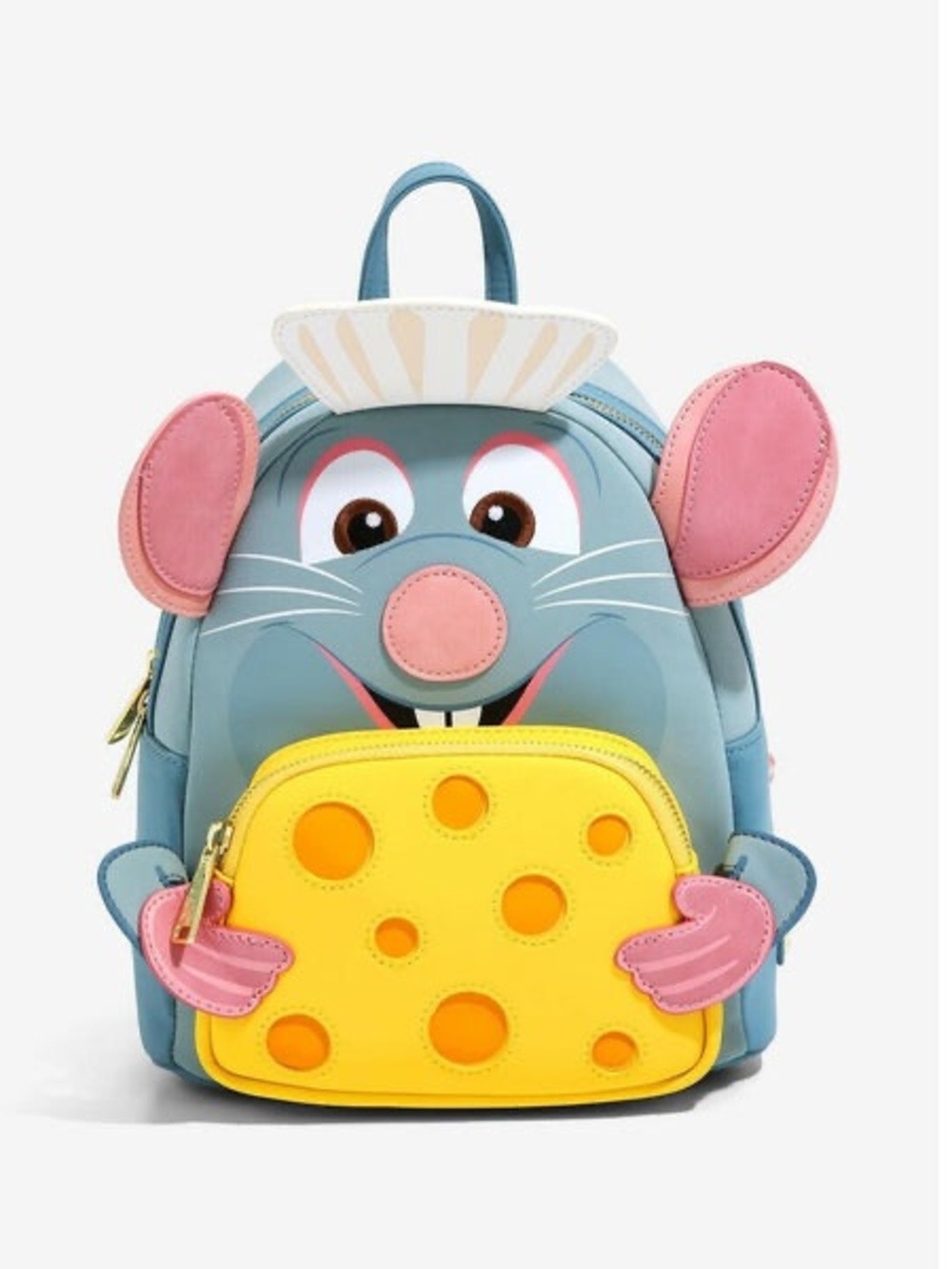 Loungefly Mouse & Cheese Mini Backpack - Light Blue, Yellow & Pink